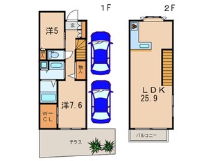 シャーメゾン芦屋松浜（ＣＤ）の物件間取画像